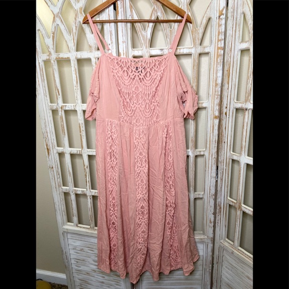 torrid pink lace dress